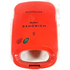 My Mini Sandwich Maker Red Non-Stick by Nostalgia